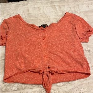 Forever 21 Red Cropped Tee
